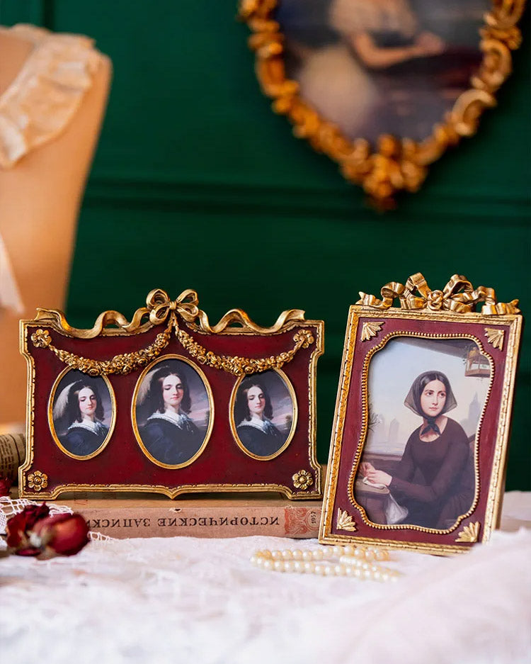 'Romance in Frames' Photo Frame - Rustic Gold