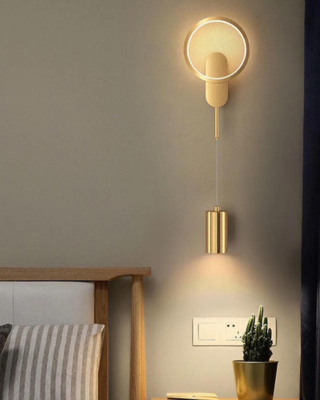 Round LED Creative Wall Sconce - Gold - The Decor Kart