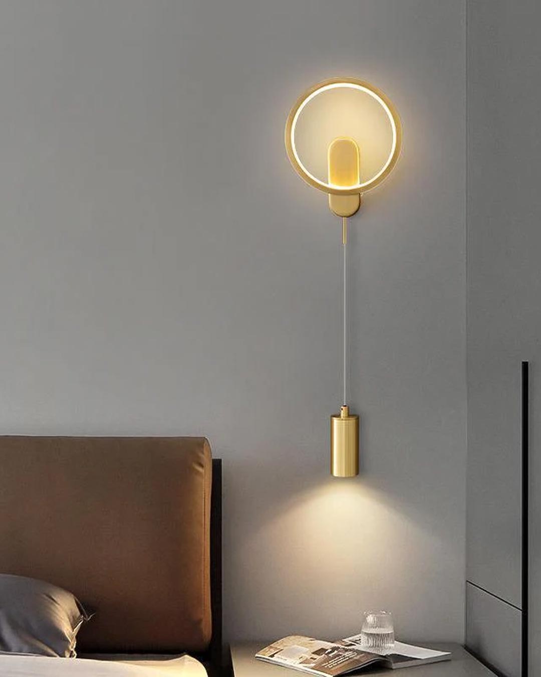 Round LED Creative Wall Sconce - Gold - The Decor Kart