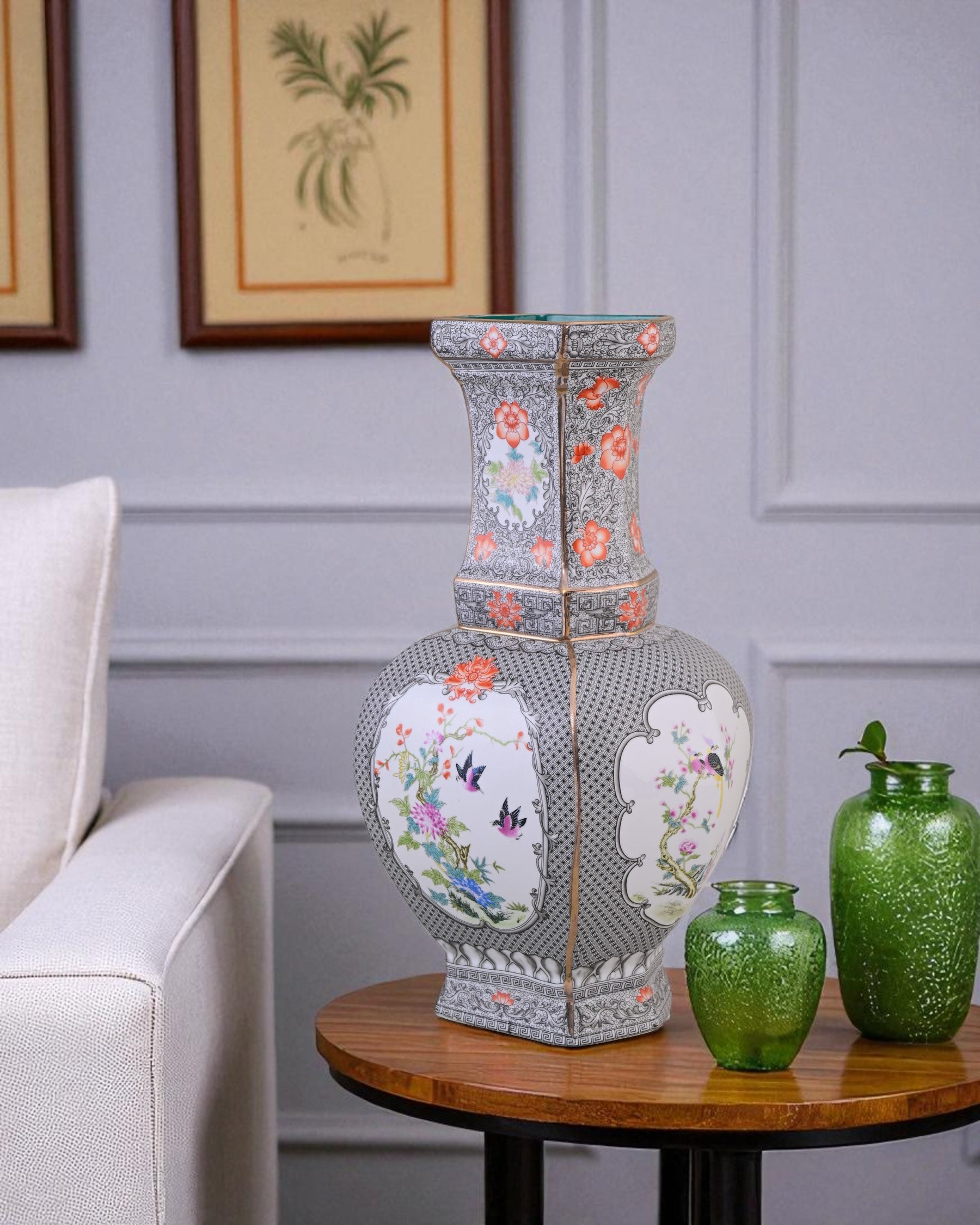 Monochrome Blossom Cloisonne Vase