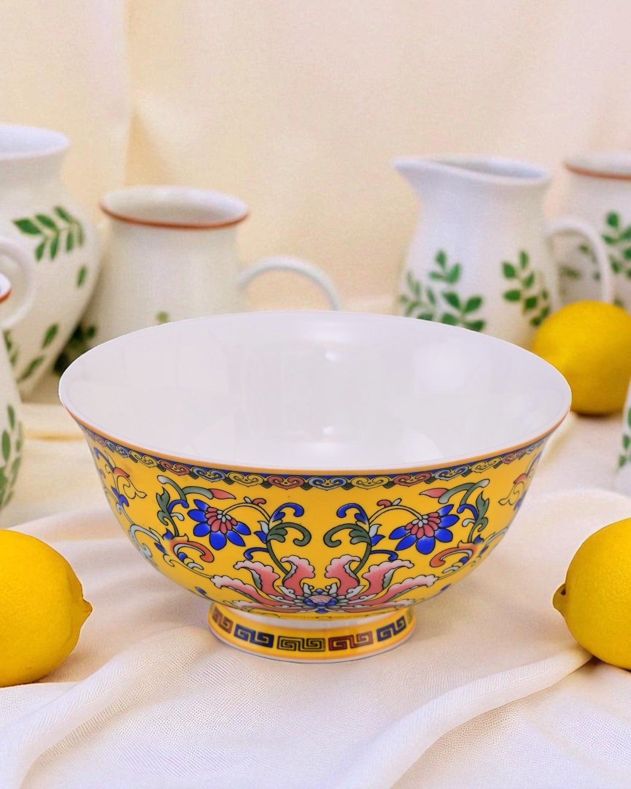 Classic Floral Motif Katori - Set Of 6