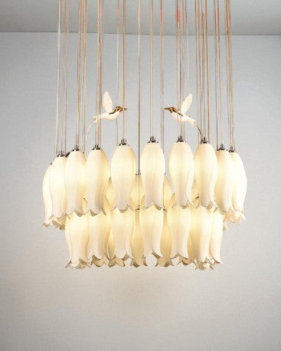 Tulip Bloom Hanging Chandelier