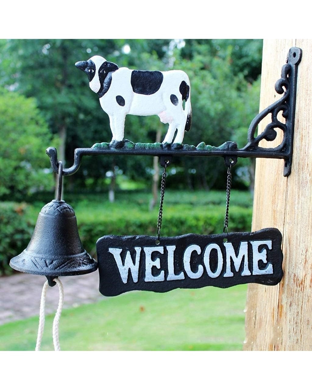 Welcome - Cast Iron Wall Mounted Bell