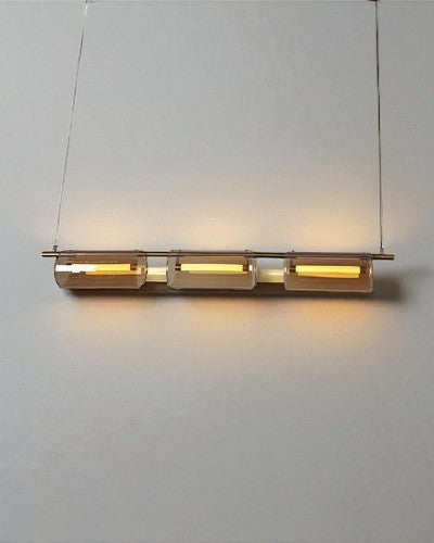 Amber Capsule Linear Pendant Light