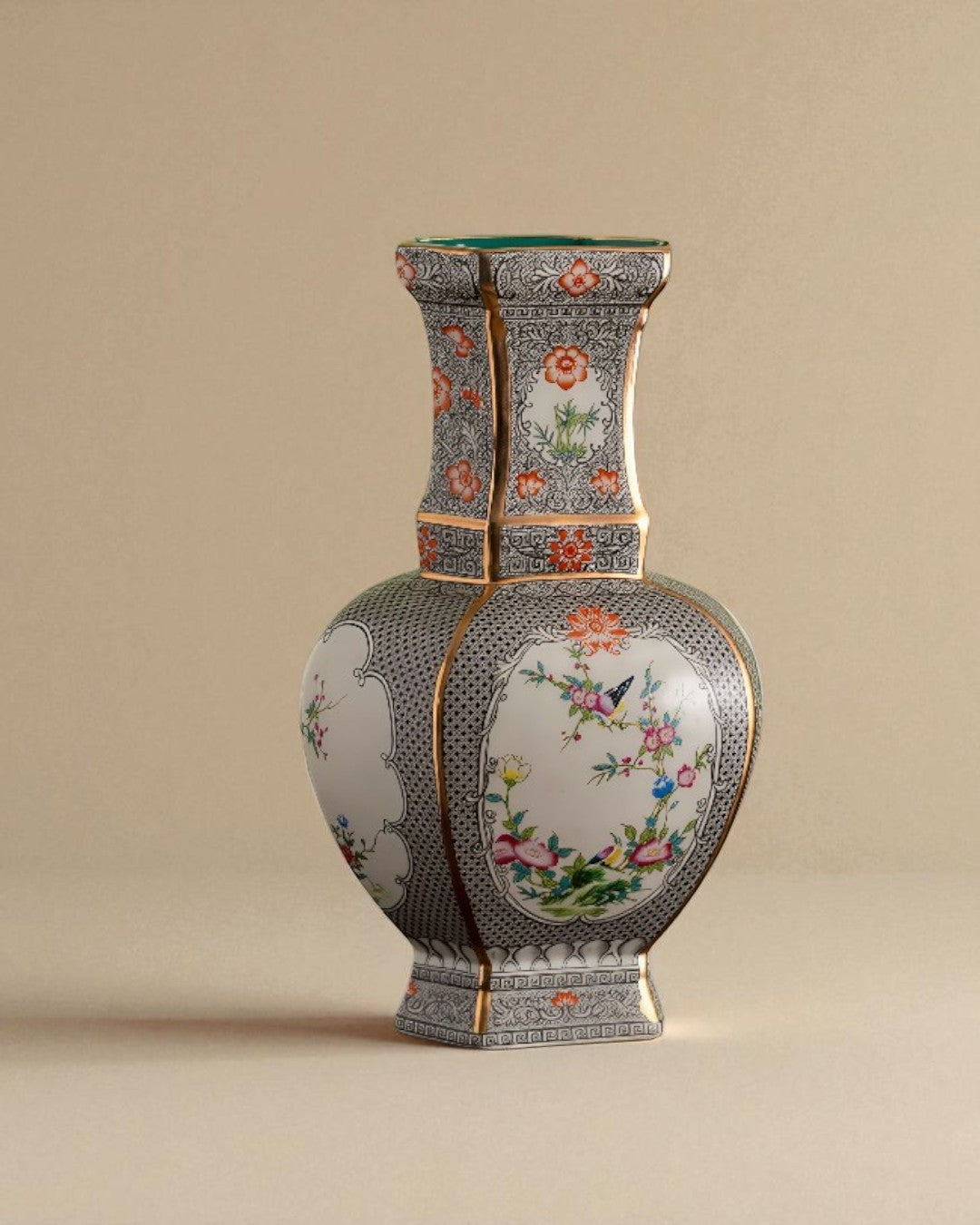 Monochrome Blossom Cloisonné Vase