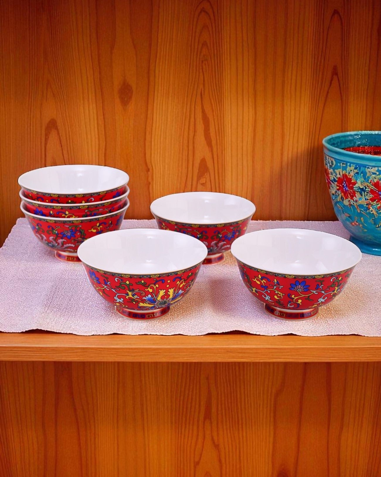 Classic Floral Motif Katori - Set Of 6