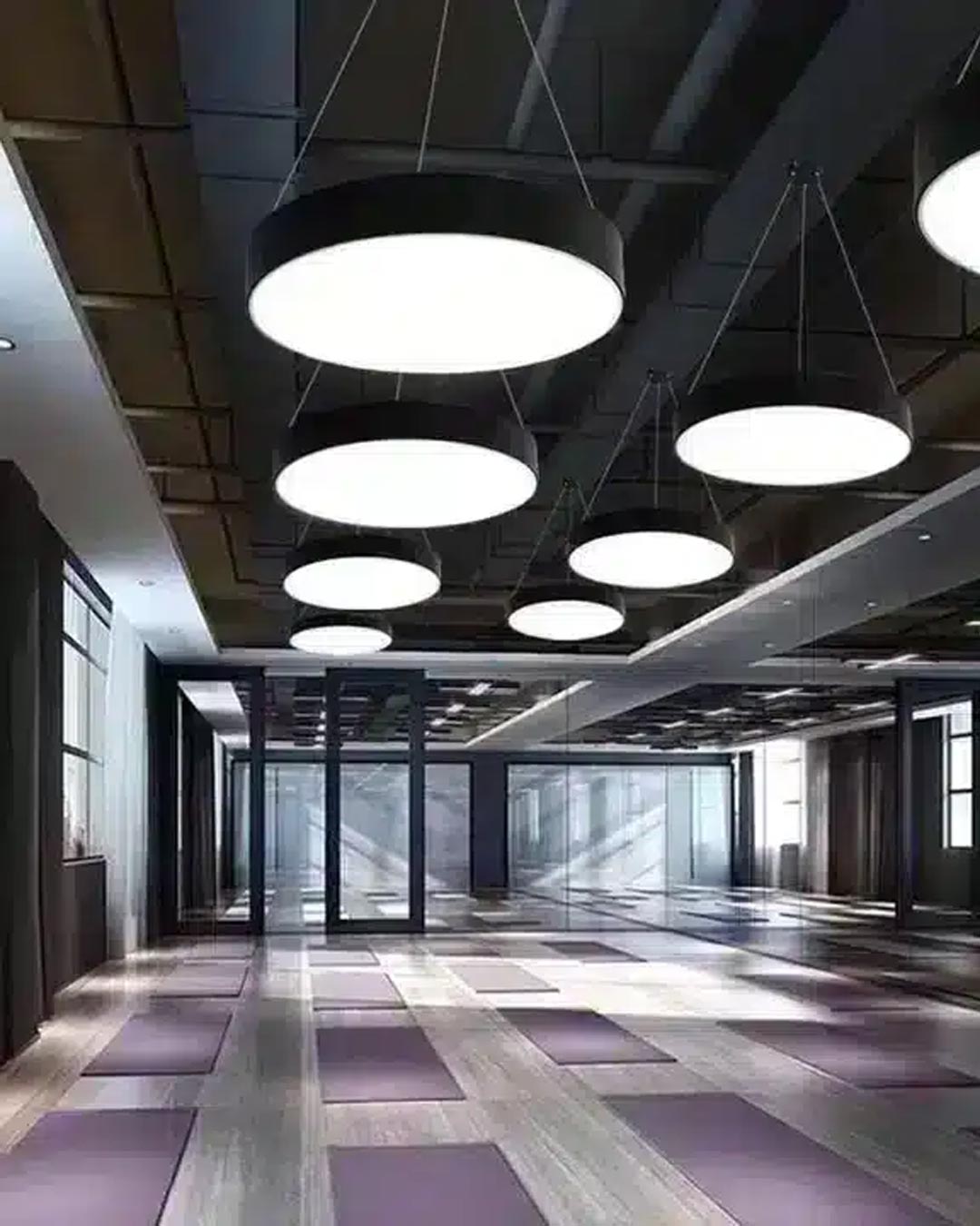 Round LED Drum Pendant Light