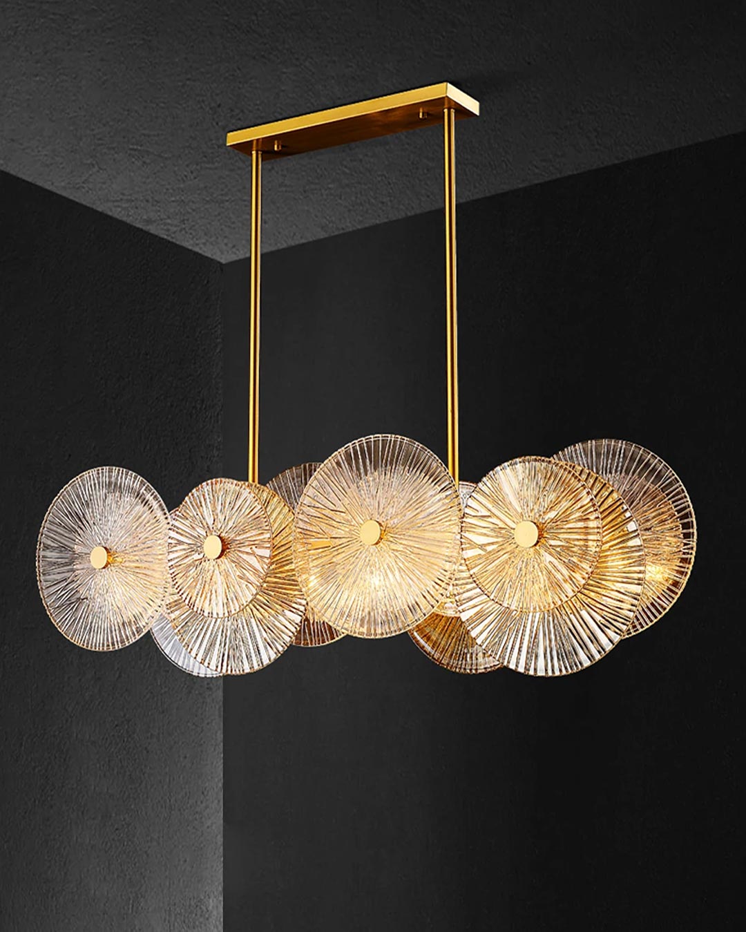 Lotus Leaves LED Chand Chandelier - The Decor Kart