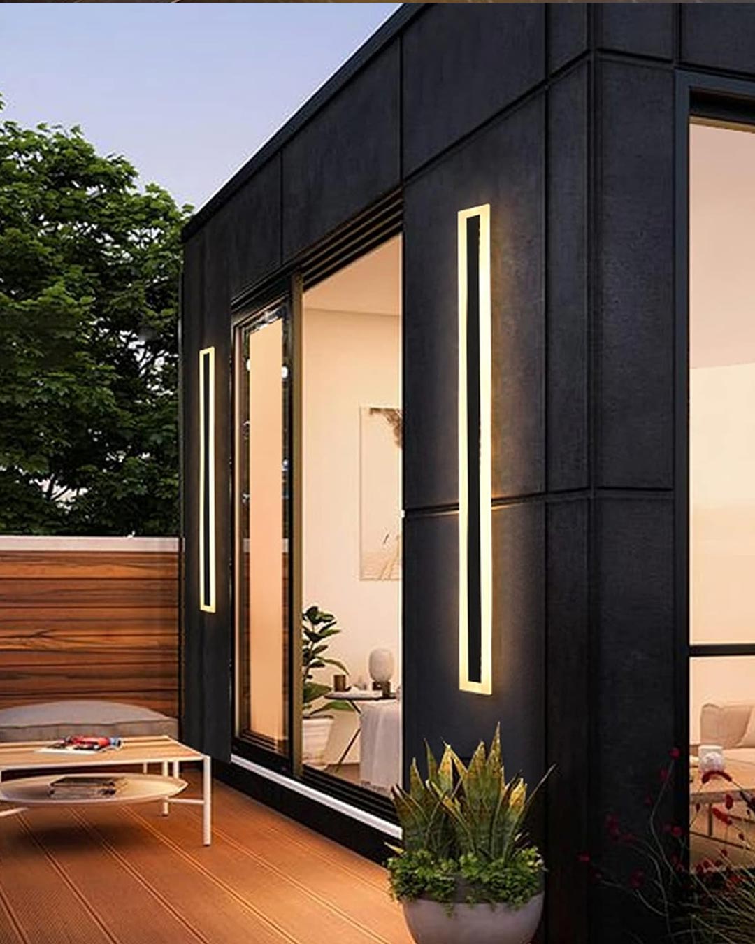 Exterior Black Long Wall Light - The Decor Kart