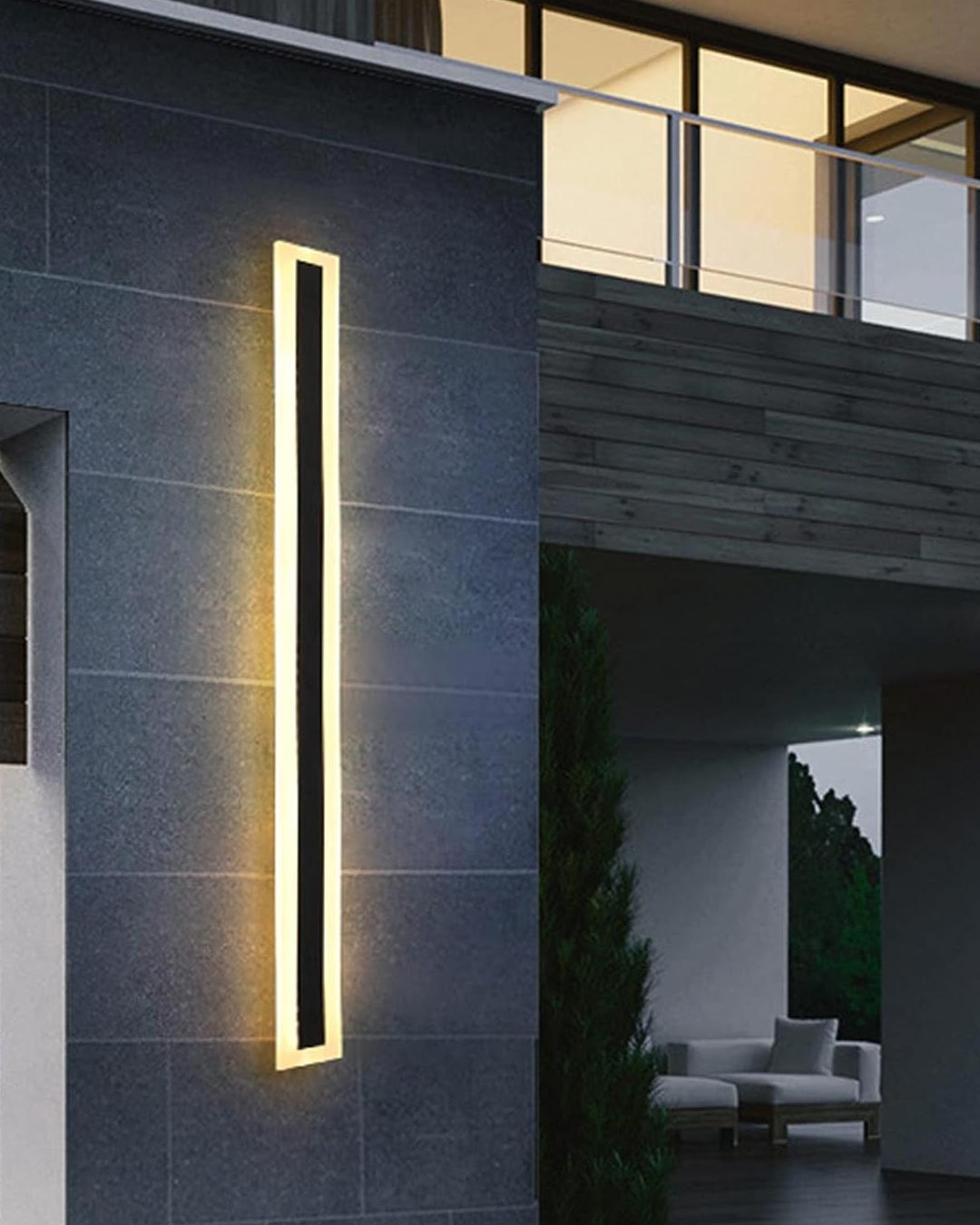 Exterior Black Long Wall Light - The Decor Kart