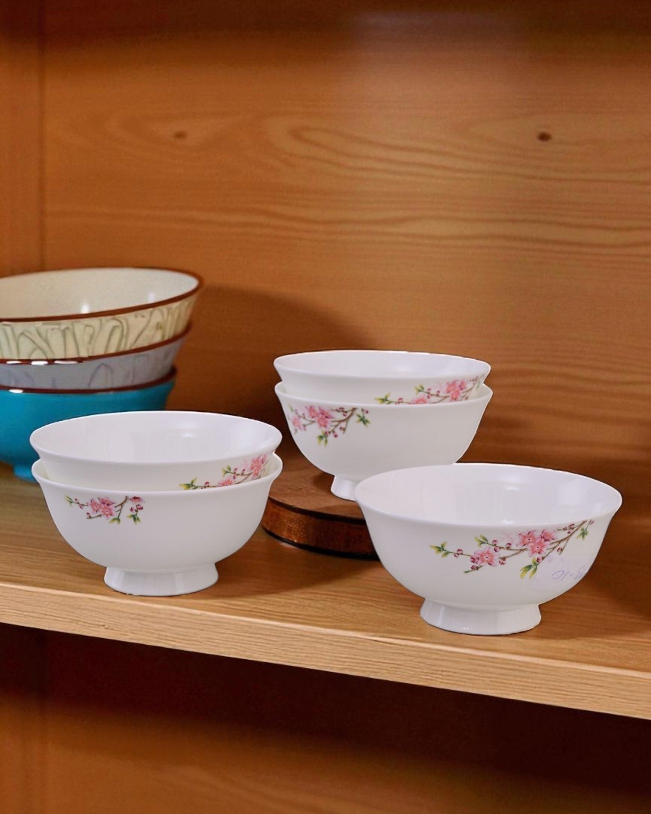 Cherry Blossom Ceramic Katori - Set Of 2