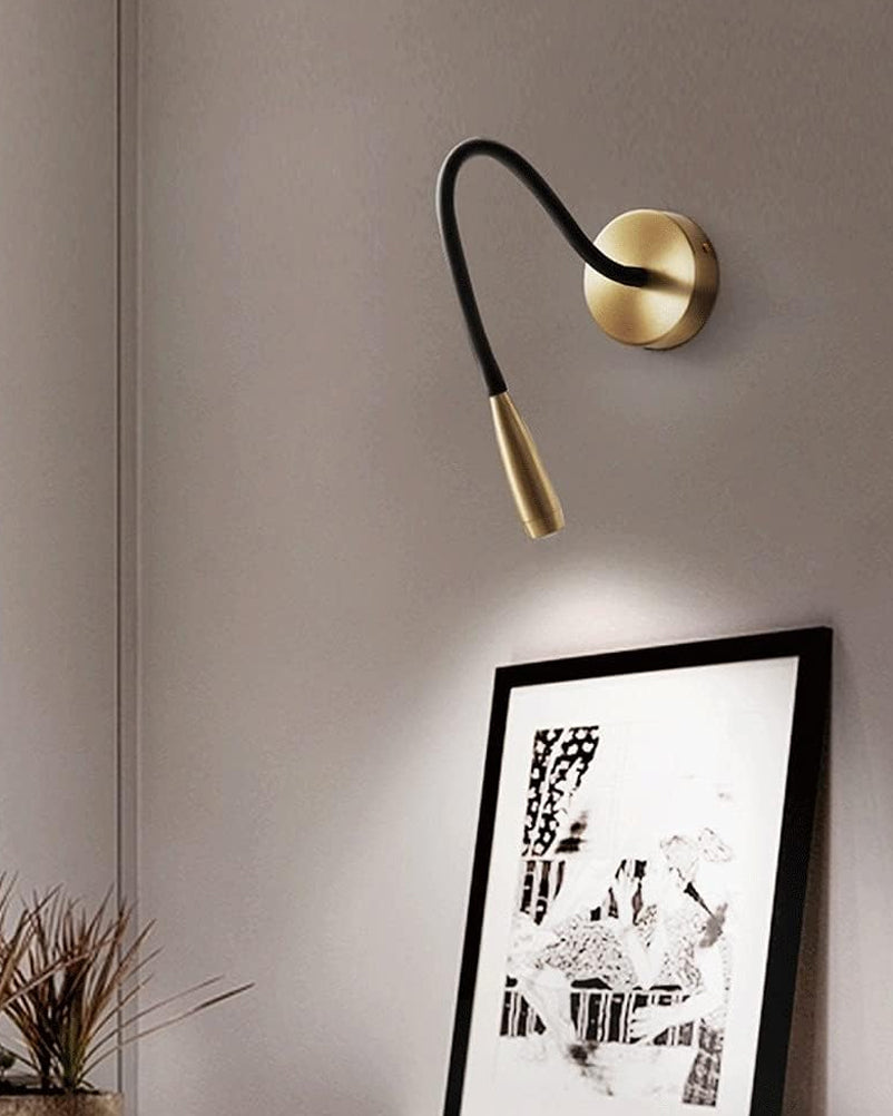 Flexible Wire LED Golden Wall Light