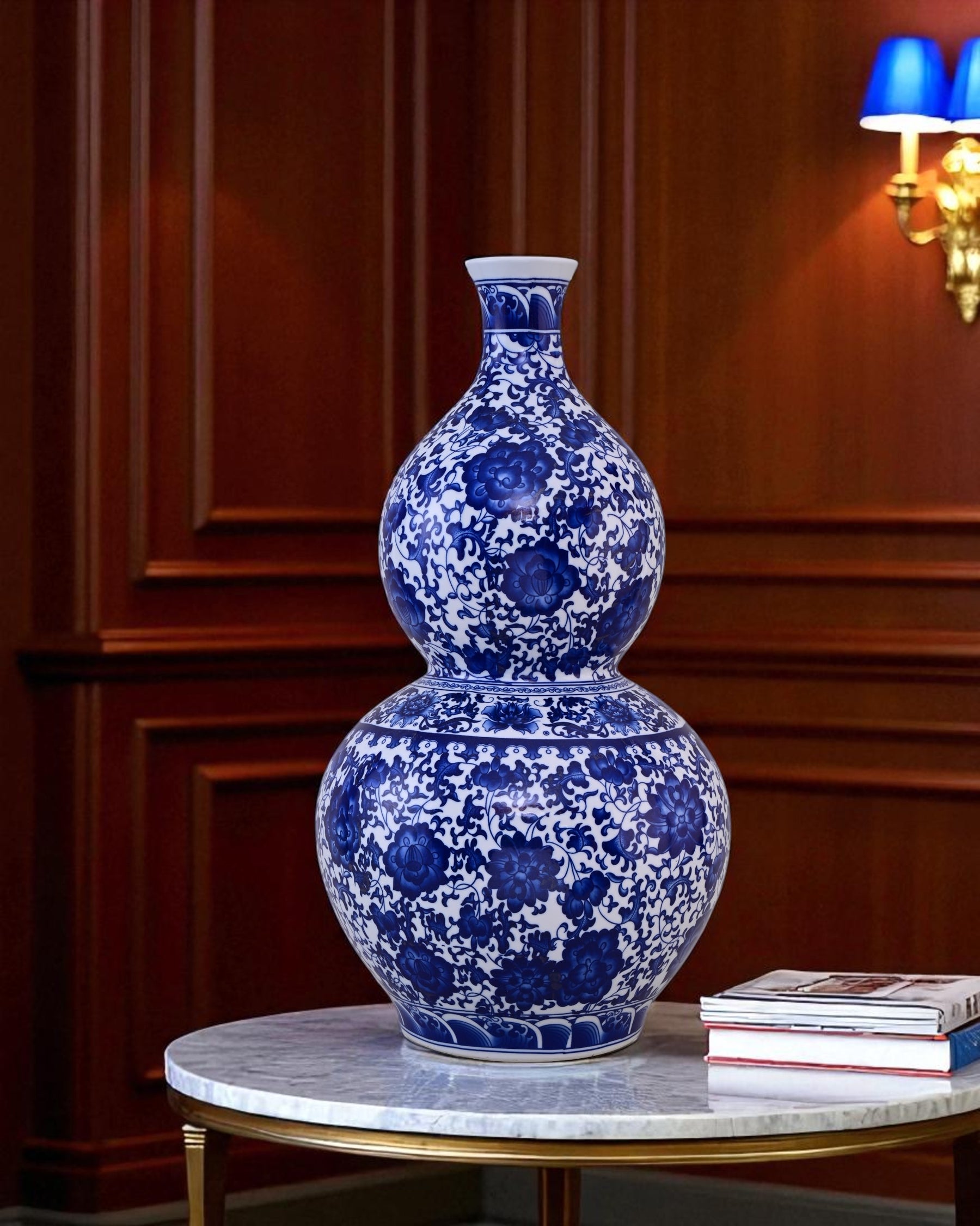 Blue and White Double Gourd Vase