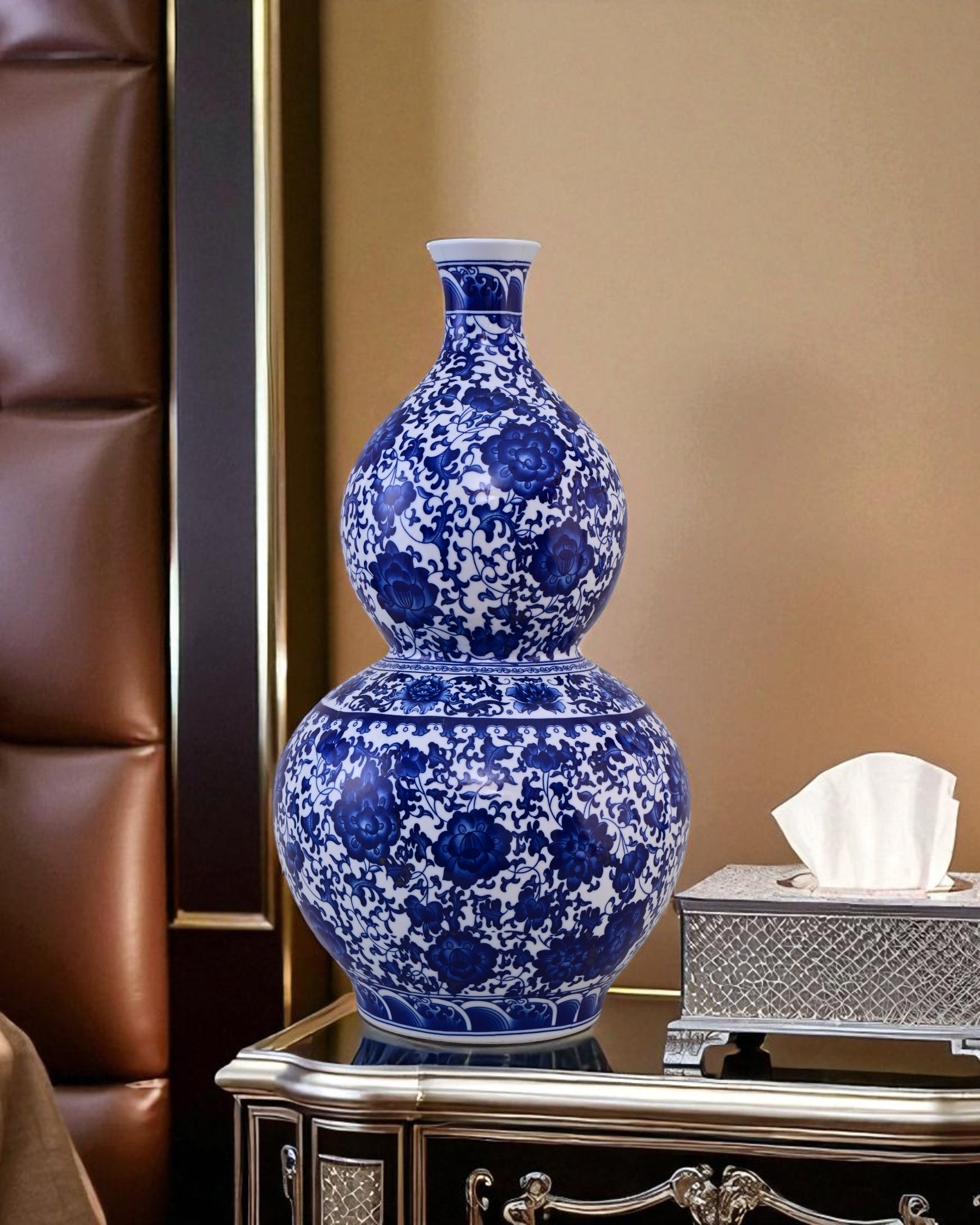 Blue and White Double Gourd Vase