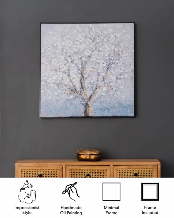 Blossoming Tree Semi Hand-made Wall Art - 32*32 Inch