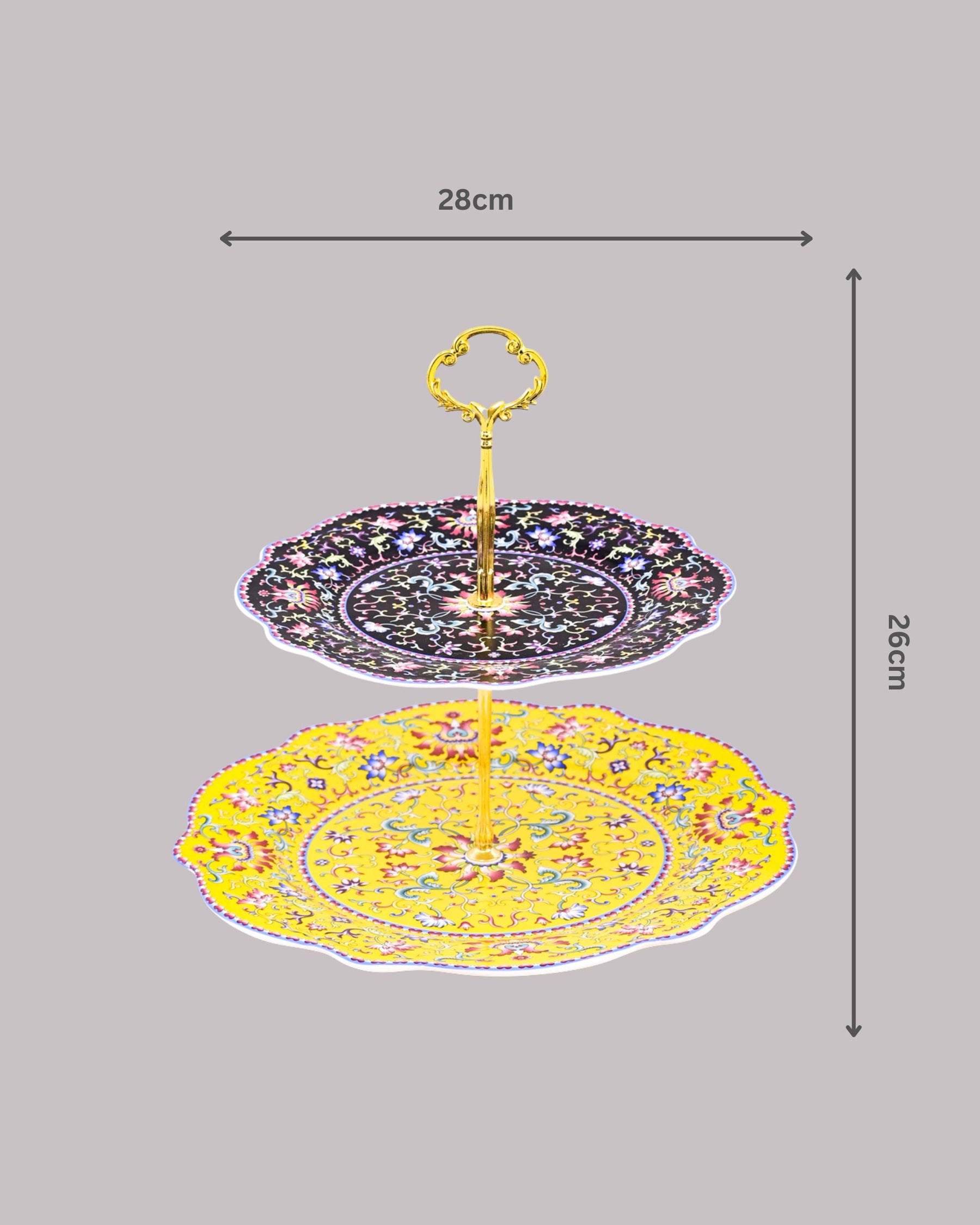 Royal Blossom 2-Tier Cake Stand