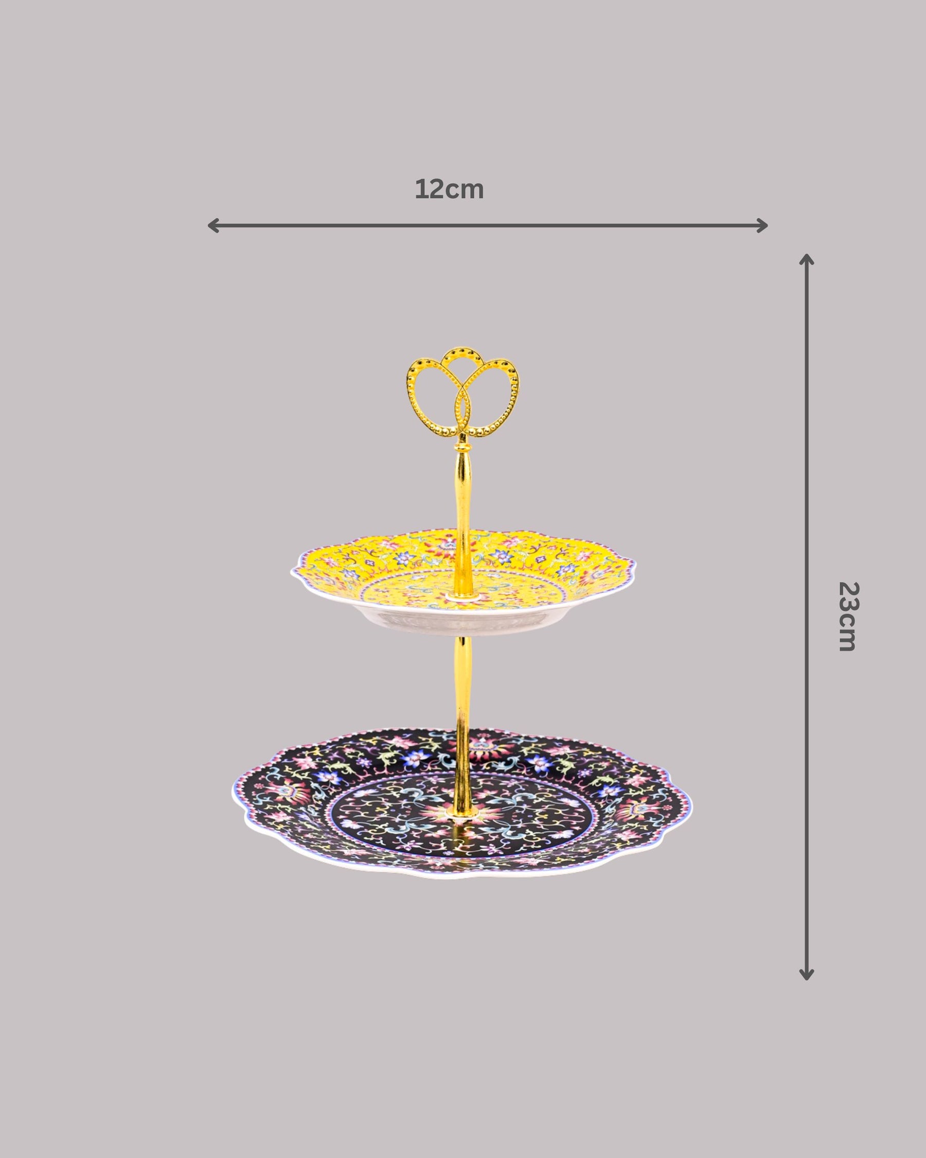 Royal Blossom 2-Tier Cake Stand