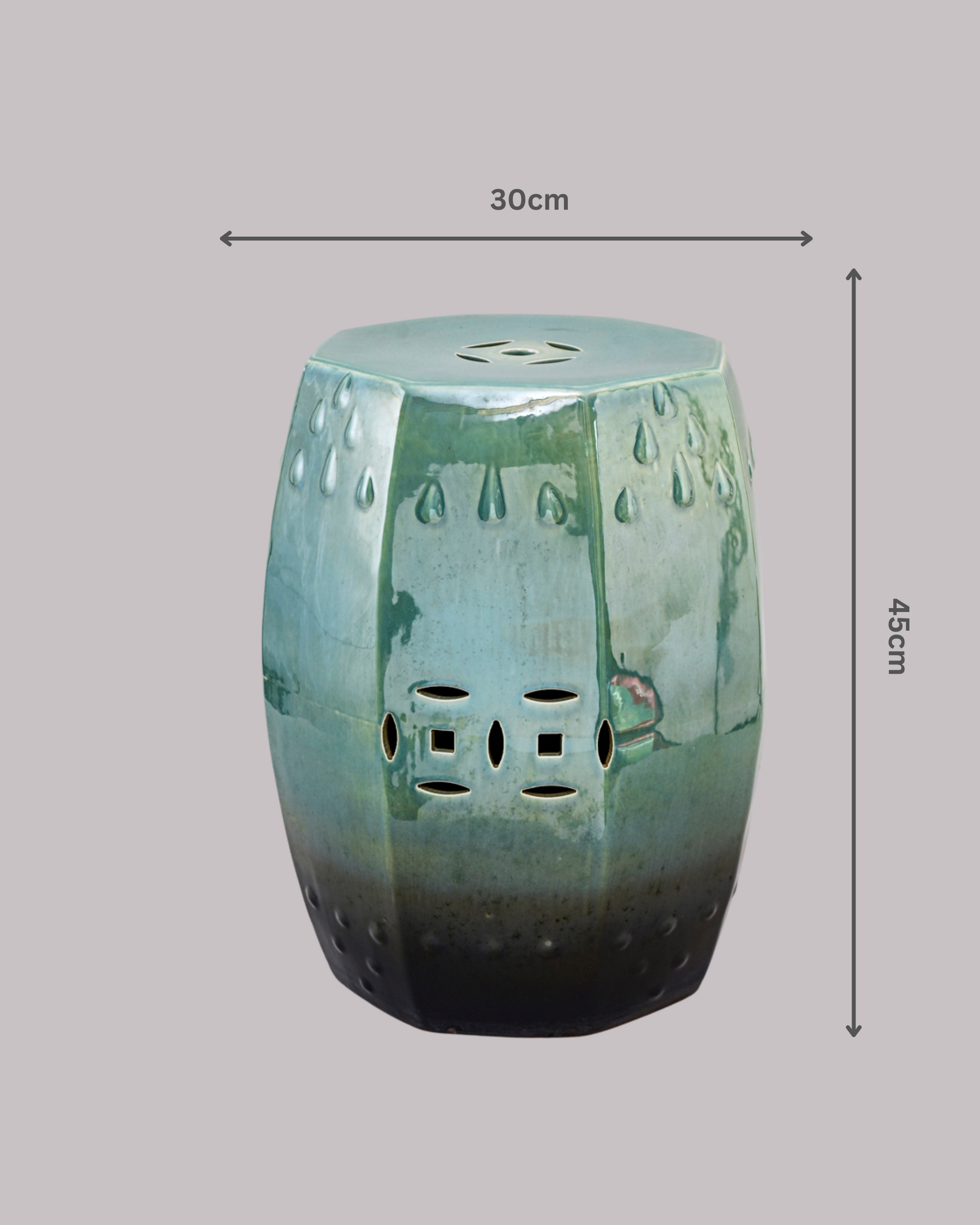 Forest Glaze Garden Stool