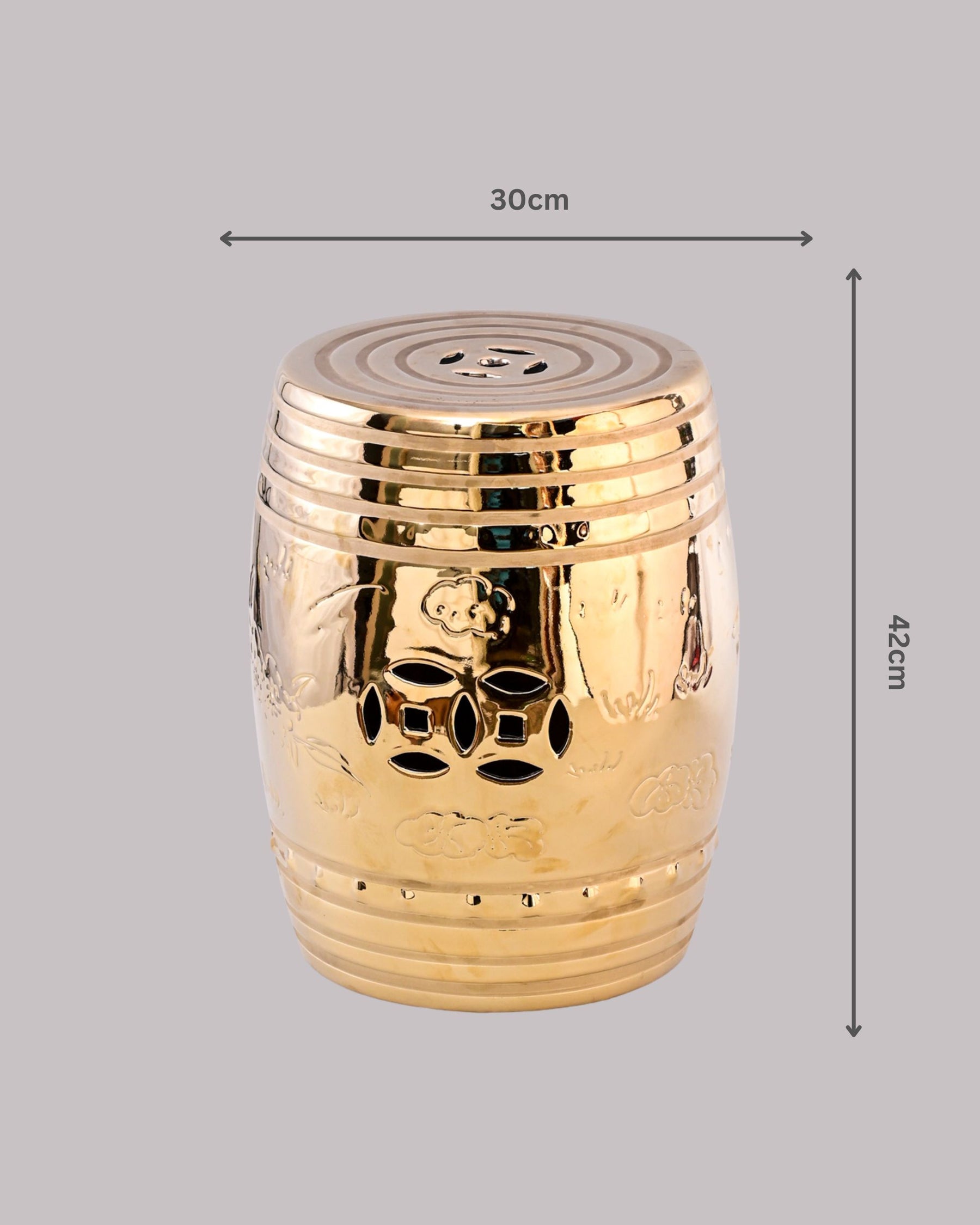 Radiant Golden Garden Stool