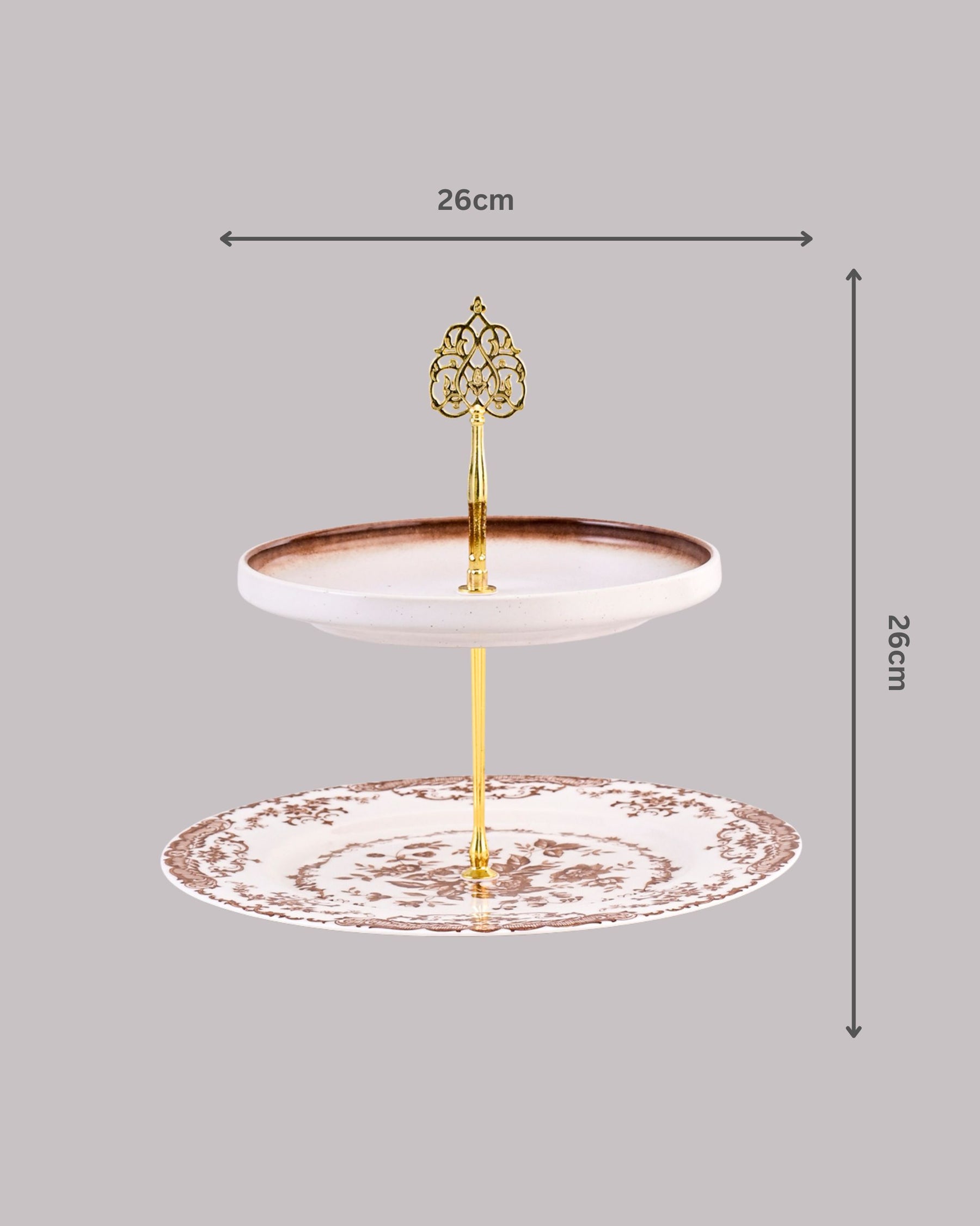Royal Blossom 2-Tier Cake Stand