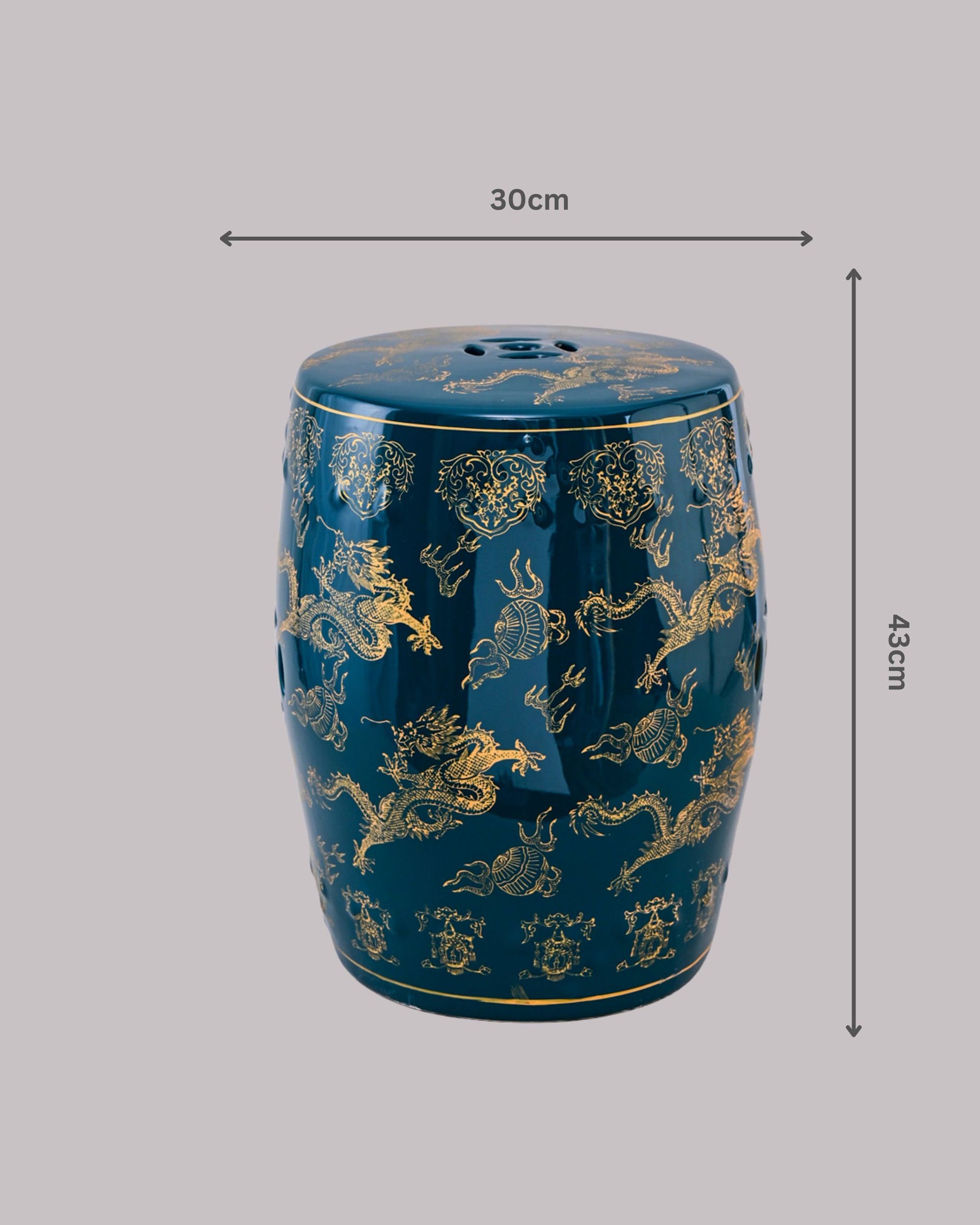 Imperial Dragon Garden Stool