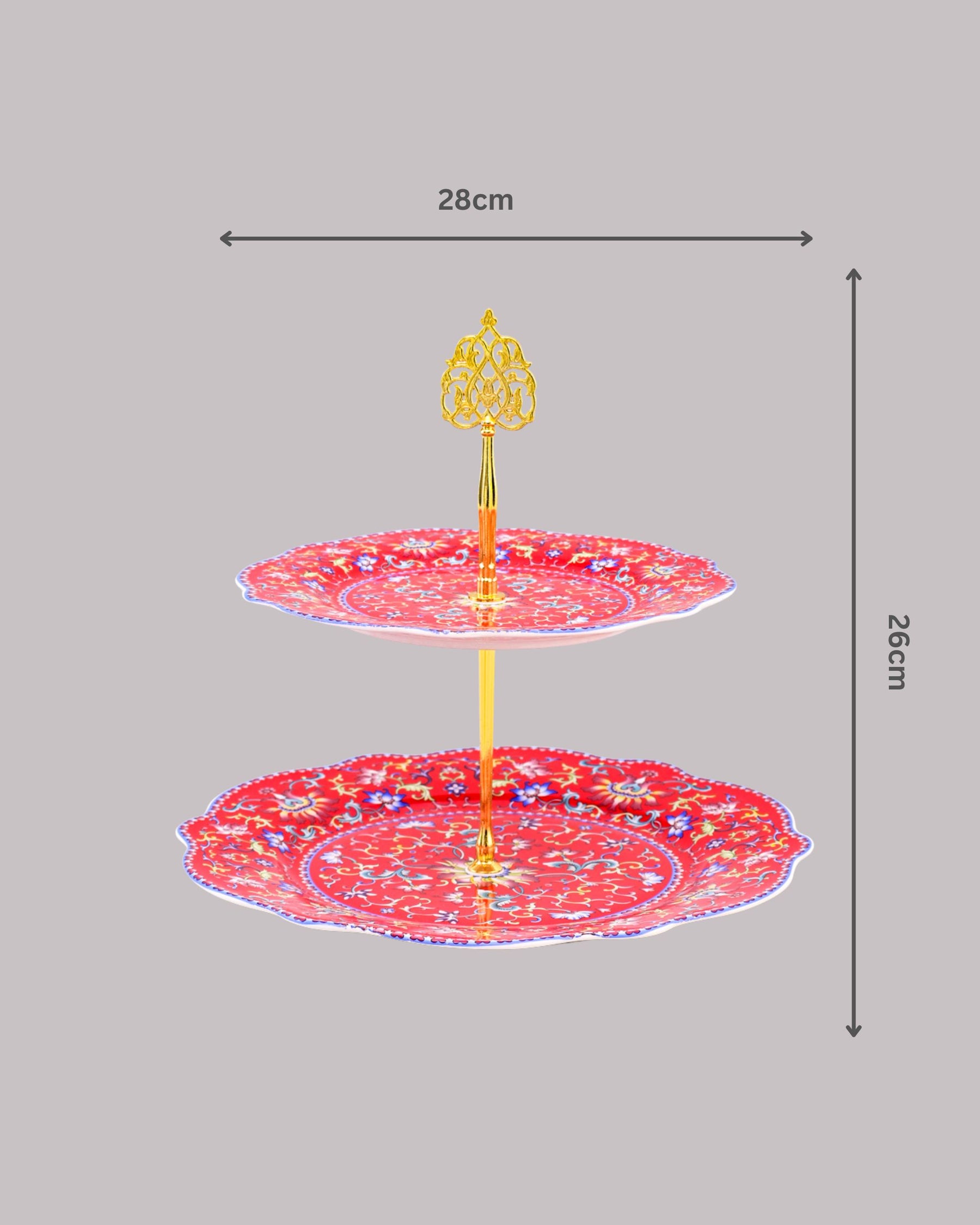 Royal Blossom 2-Tier Cake Stand