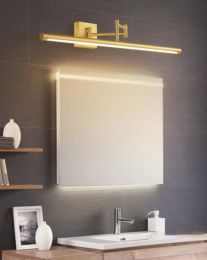 Adjustable Mirror LED Wall Light - Gold