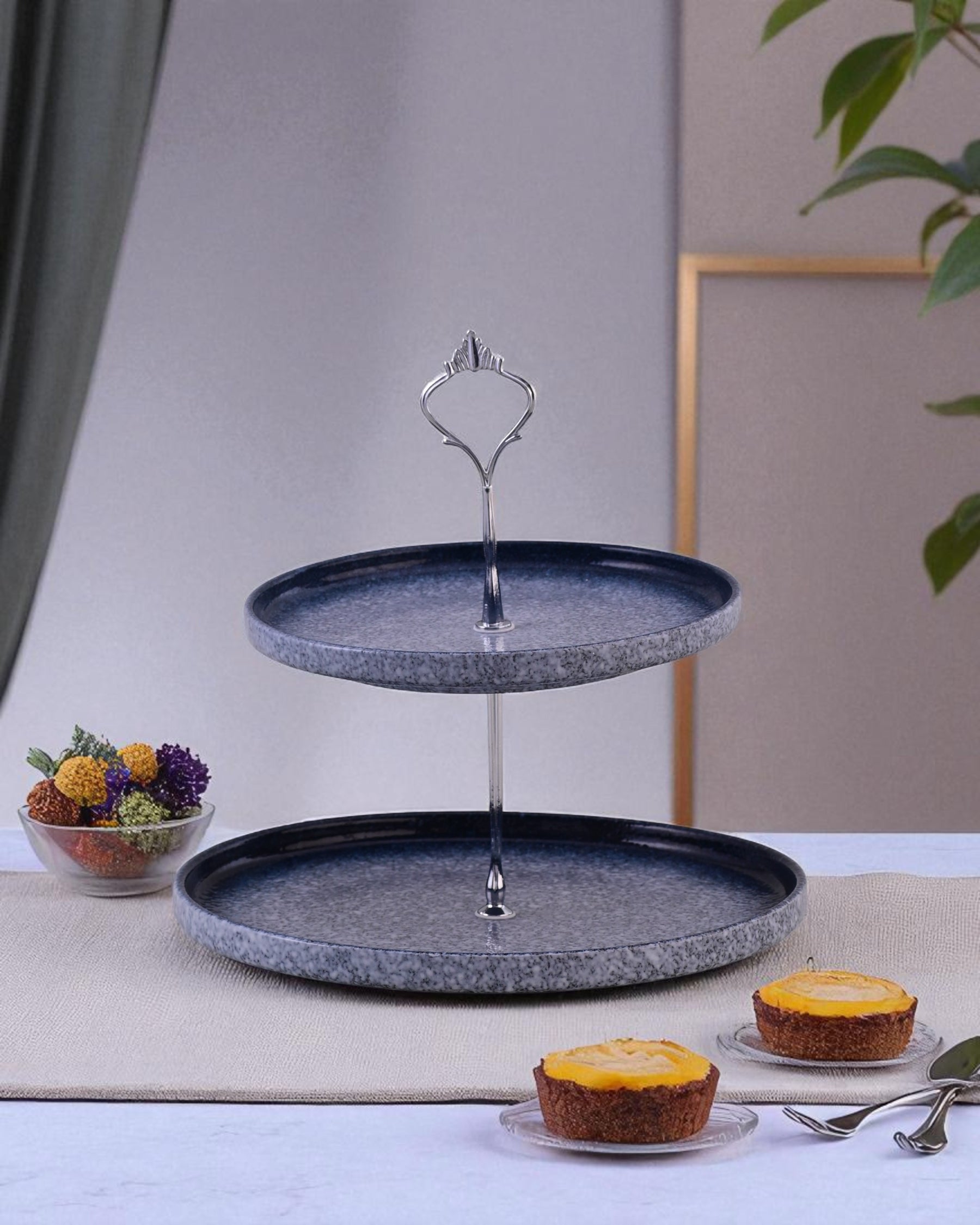Deep Sea 2-Tier Cake Stand