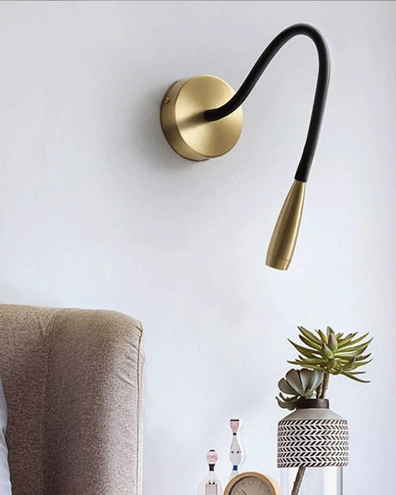 Flexible Wire LED Golden Wall Light