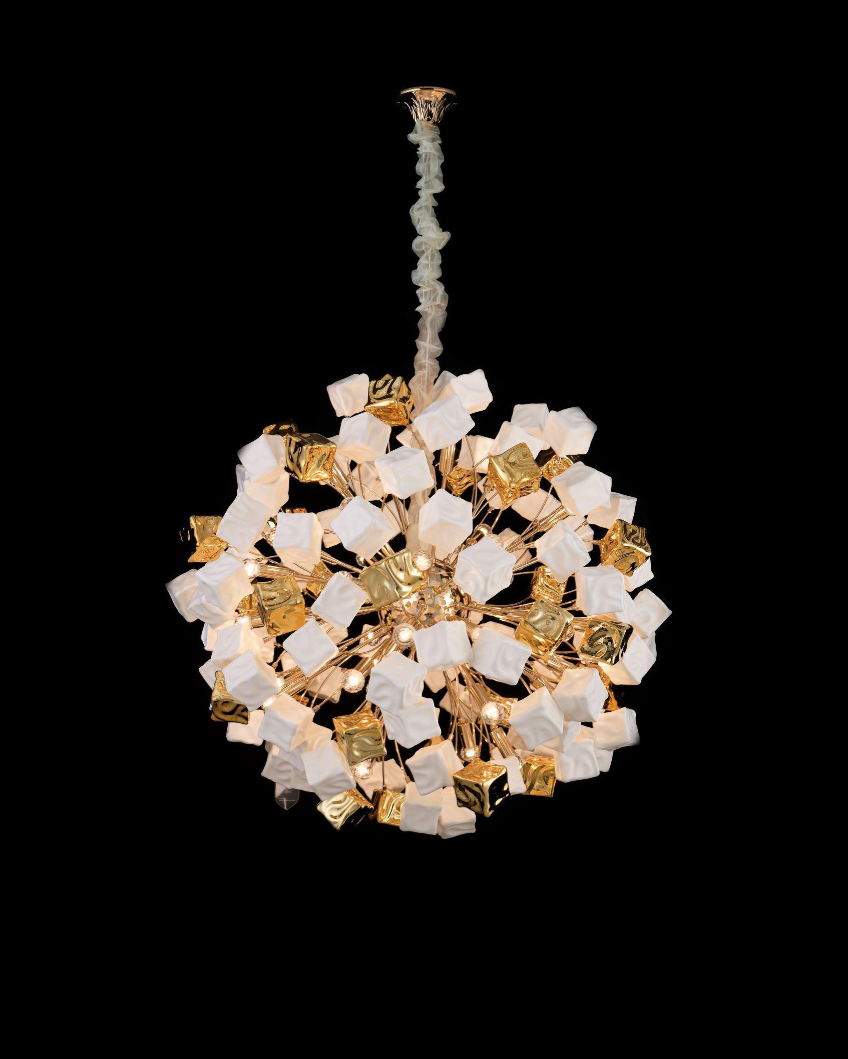 Contemporary Cube Cluster Chandelier - 12 Bulbs