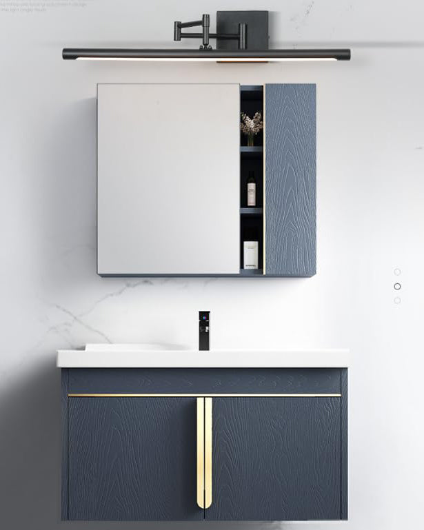 Adjustable Mirror LED Wall Light - Black