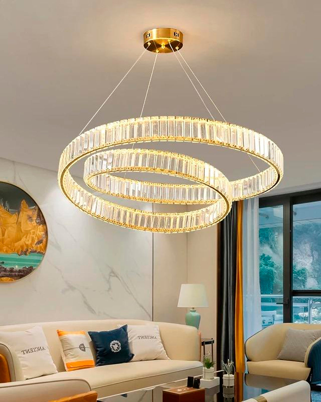 Modern Spiral Crystal LED Chandelier