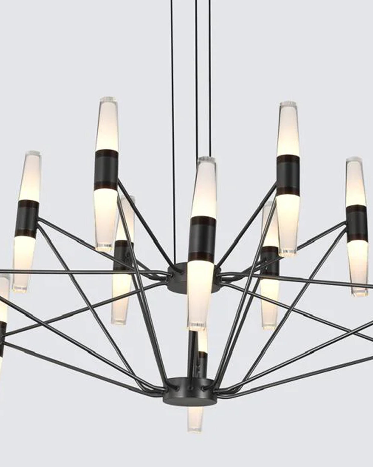 Stellar Spoke Sculptural LED Chandelier
