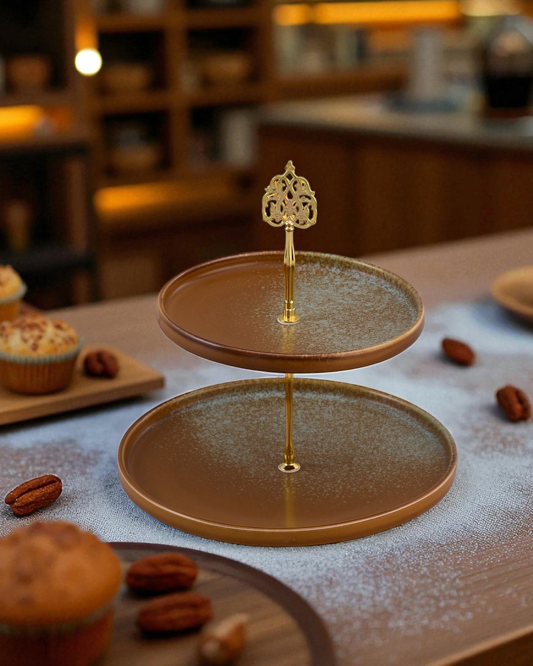 Desert Dune 2-Tier Cake Stand