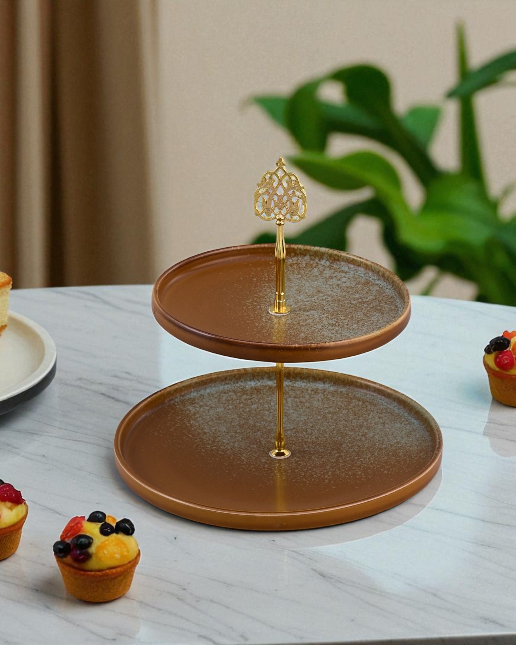 Desert Dune 2-Tier Cake Stand