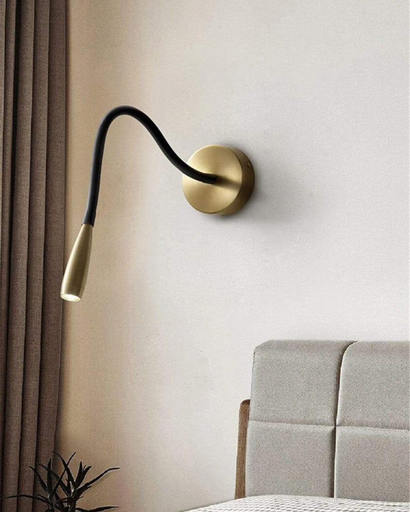 Flexible Wire LED Golden Wall Light