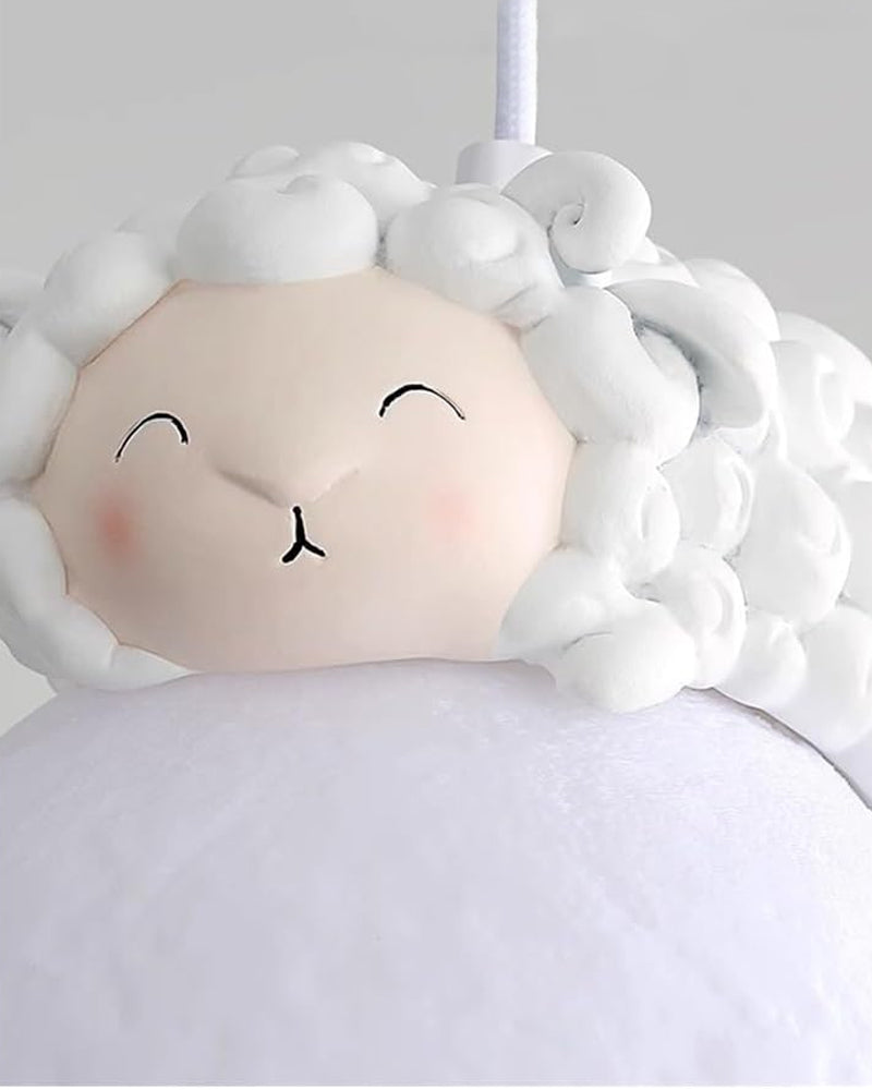 Cute Animal Shaped Moon Pendant Light - Sheep