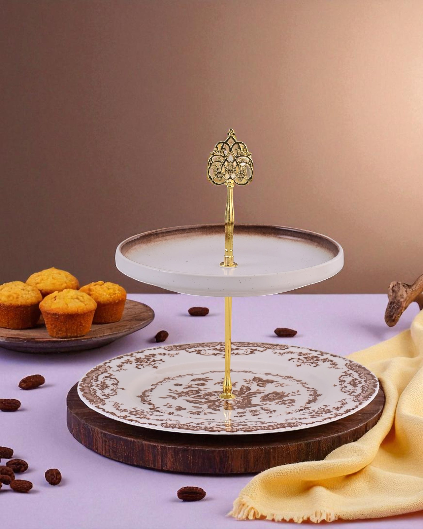 Royal Blossom 2-Tier Cake Stand