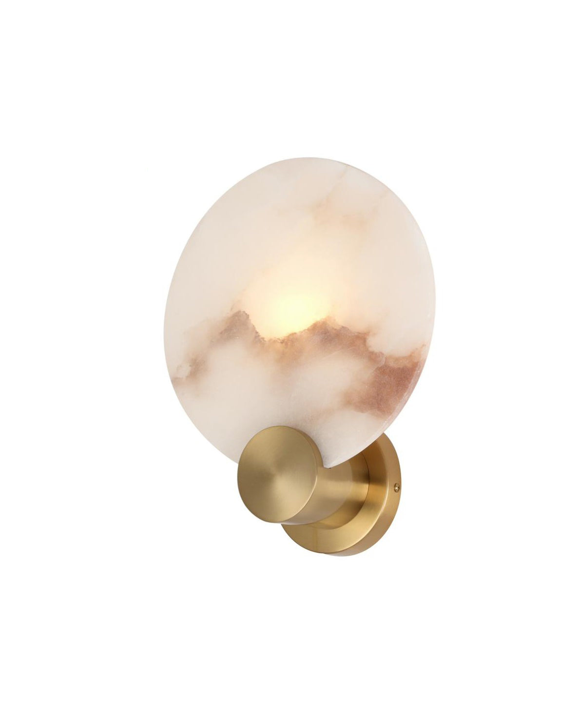 Marble Shade Brass Wall Sconce