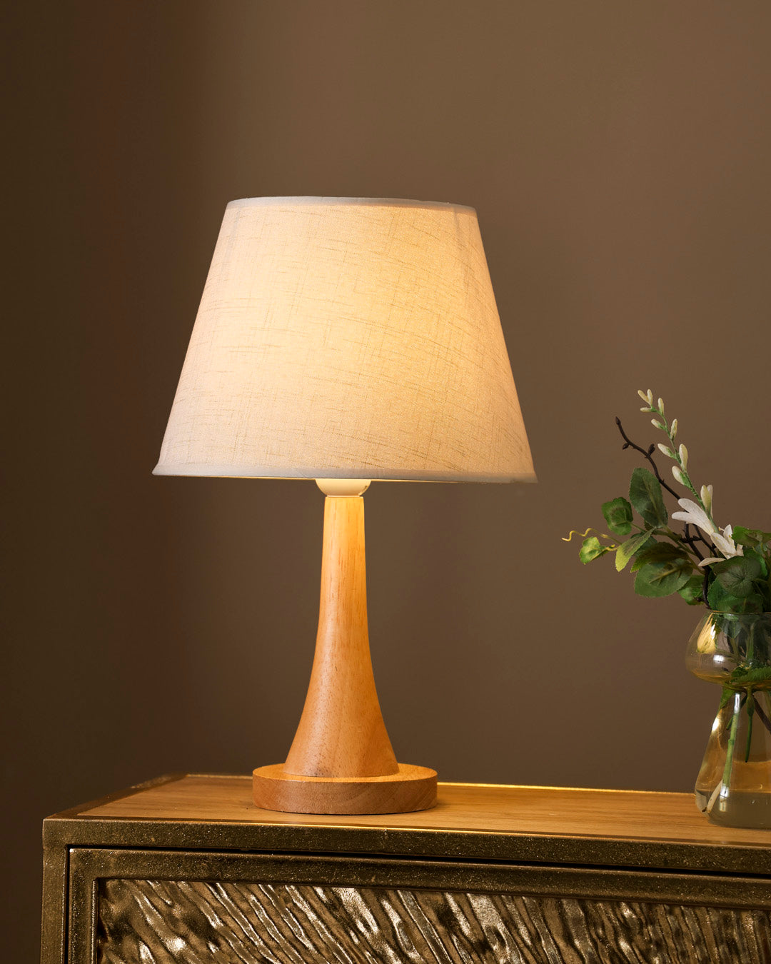 Wood-Accented Table Lamp