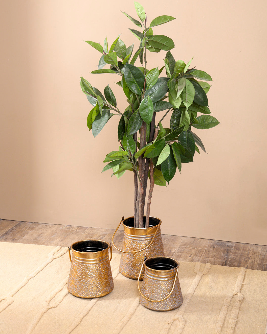 Rustic Hanging Bucket Planter - Small