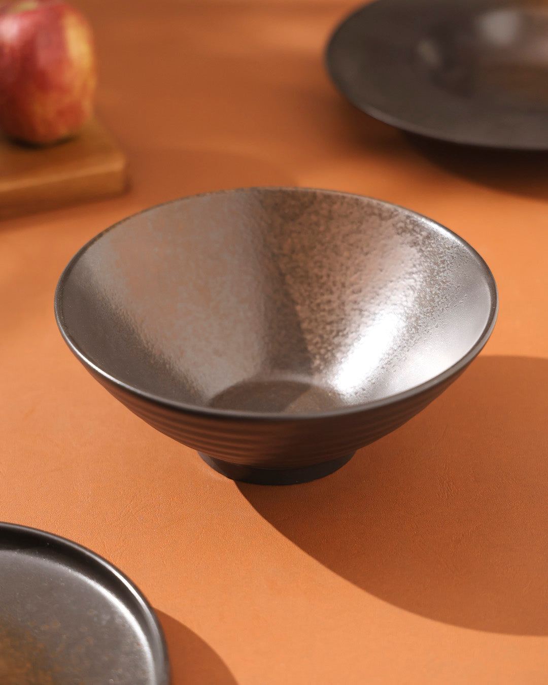 Charcoal Eclipse Ceramic Serving Bowl