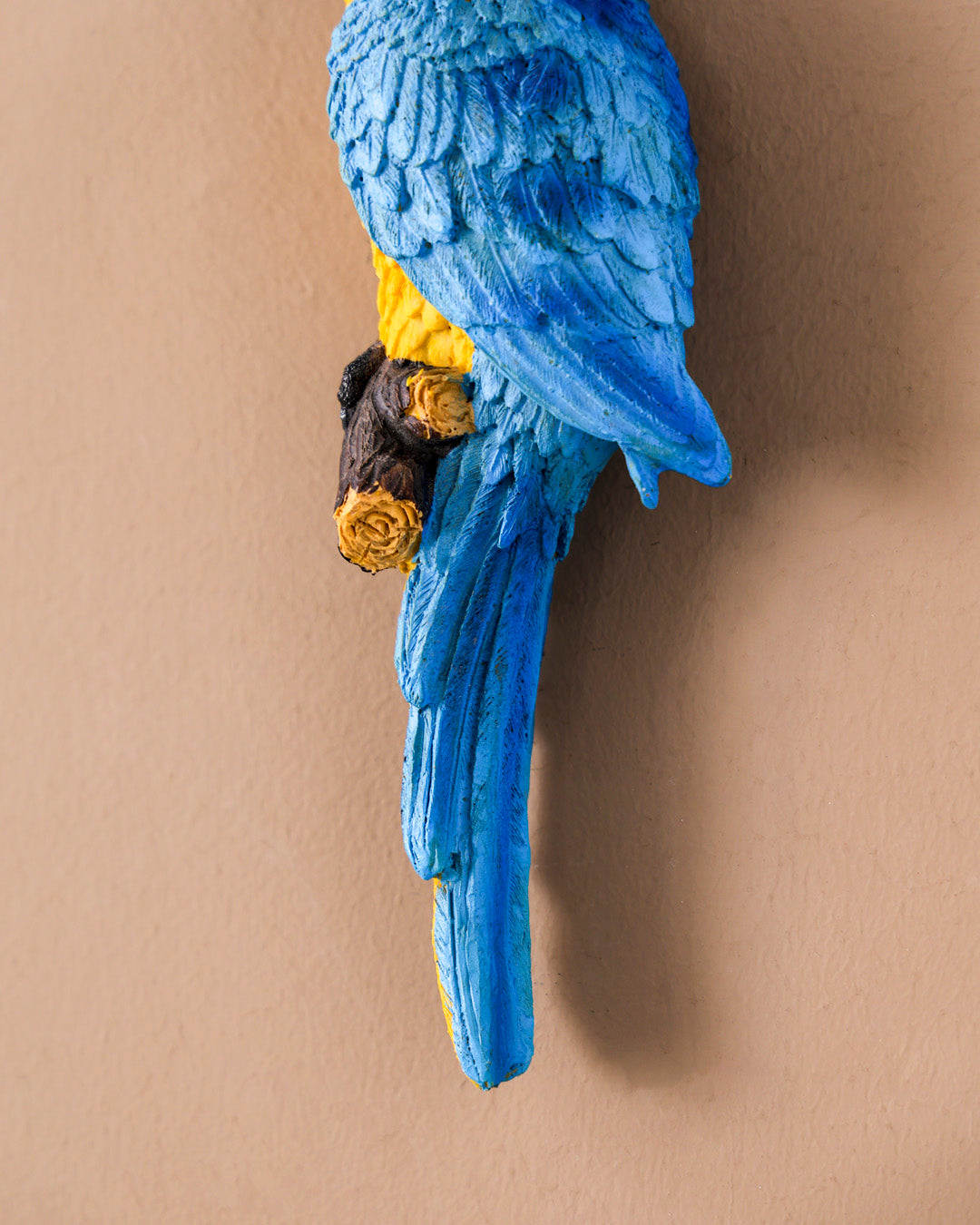 Wall Mounted Macaw Parrot Figurine - Blue
