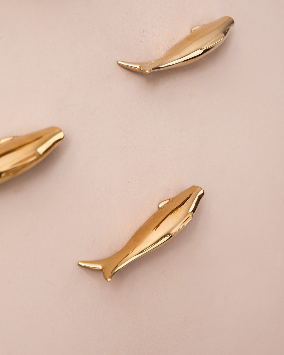 Golden Fish Decorative Wall Mount - Set Of 12 (Right)