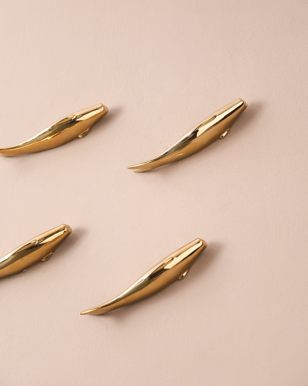 Golden Fish Decorative Wall Mount - Set Of 12 (Right)