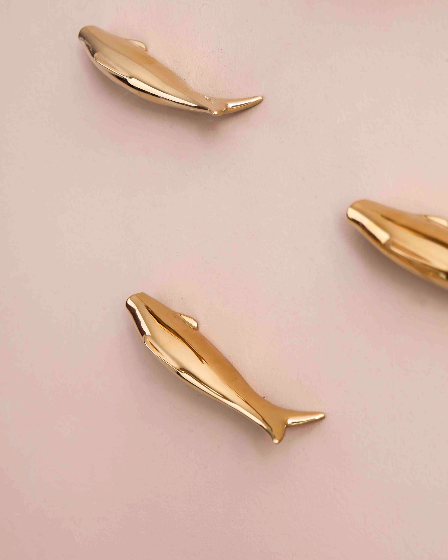 Golden Fish Decorative Wall Mount - Set Of 6