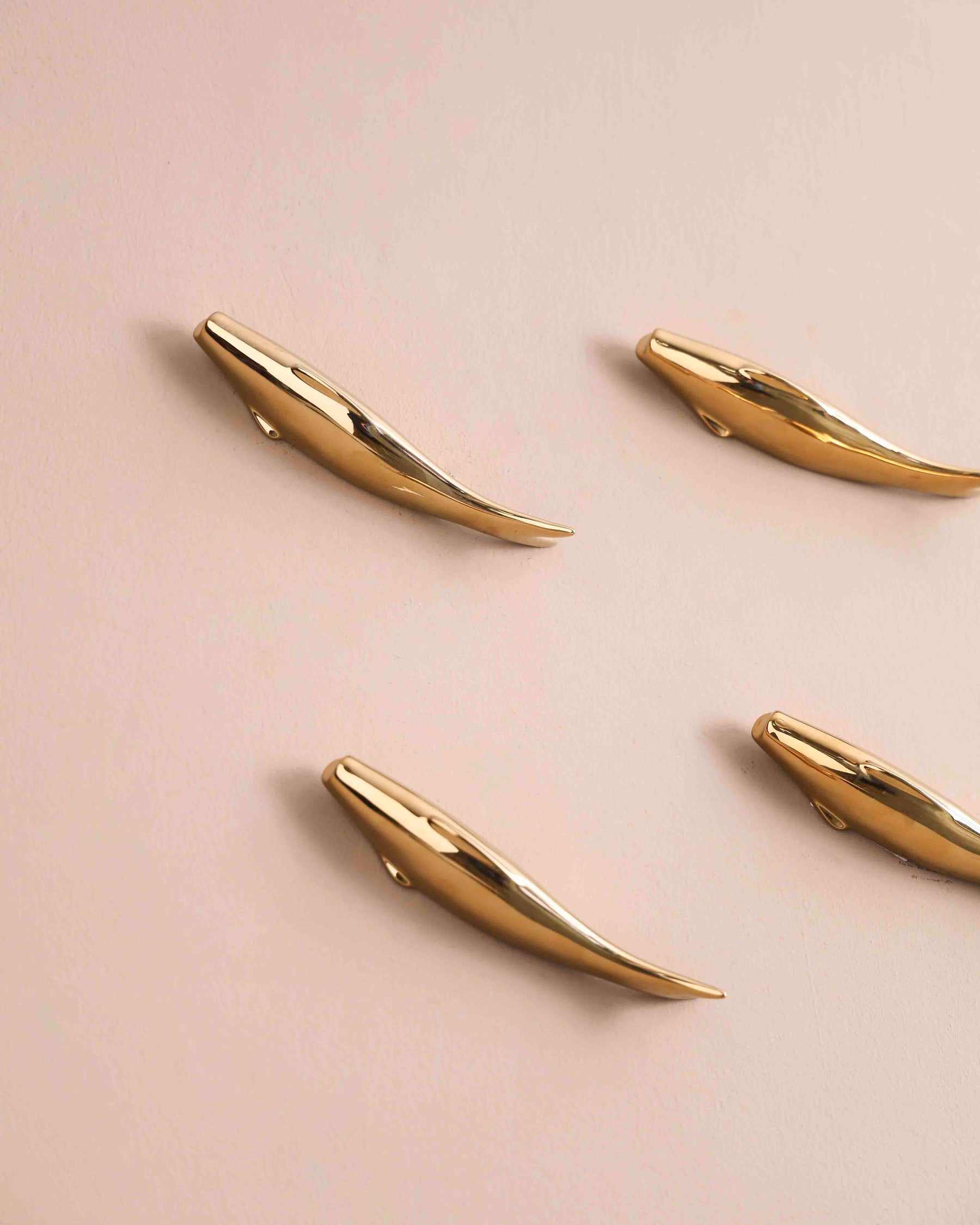Golden Fish Decorative Wall Mount - Set Of 6
