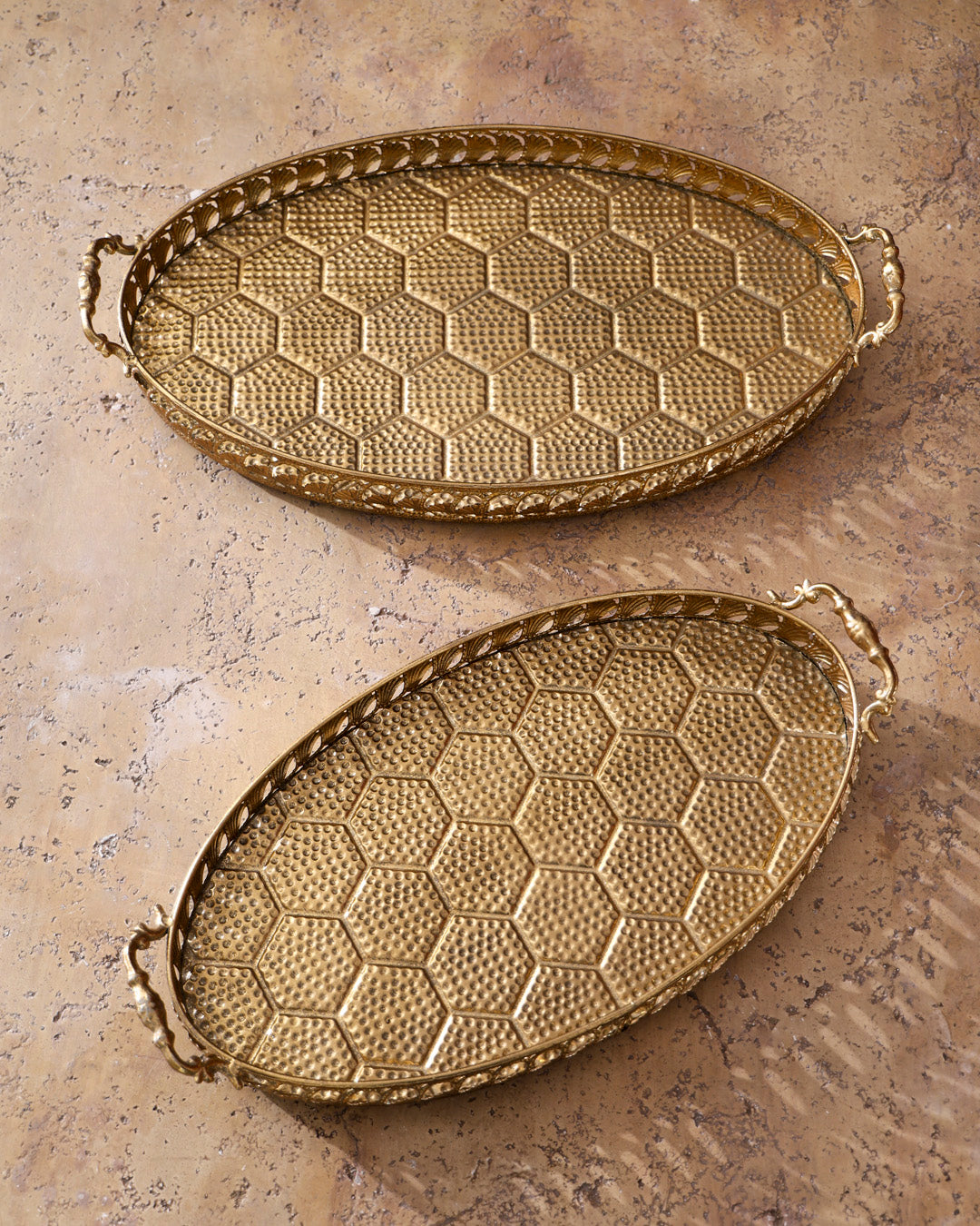 Oval Honeycomb Serving Tray - Small