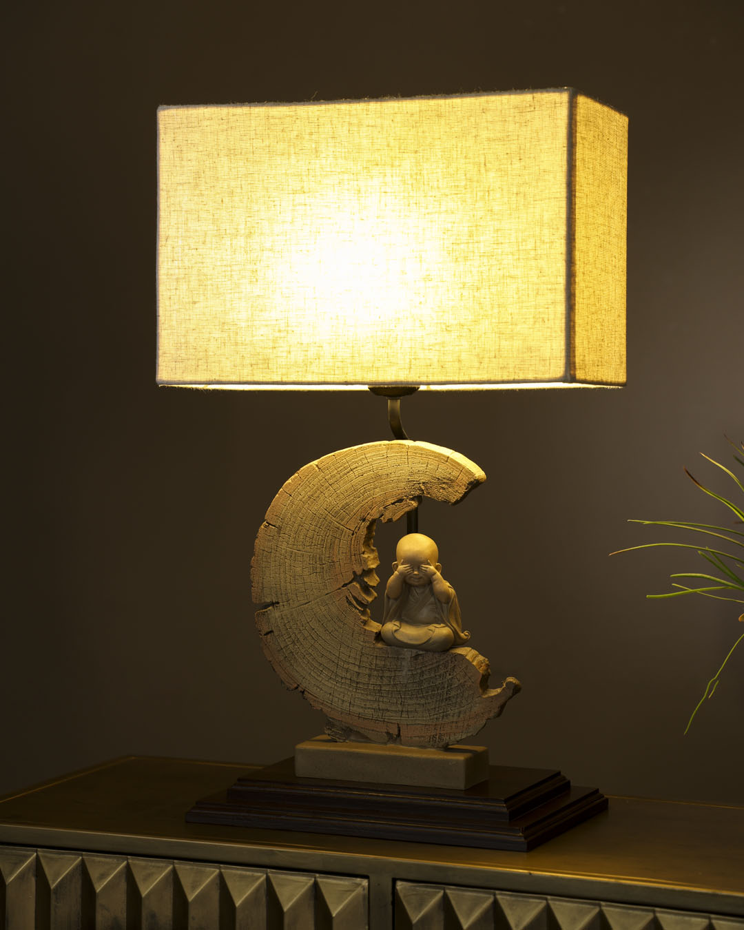 Crescent Zen Monk Table Lamp