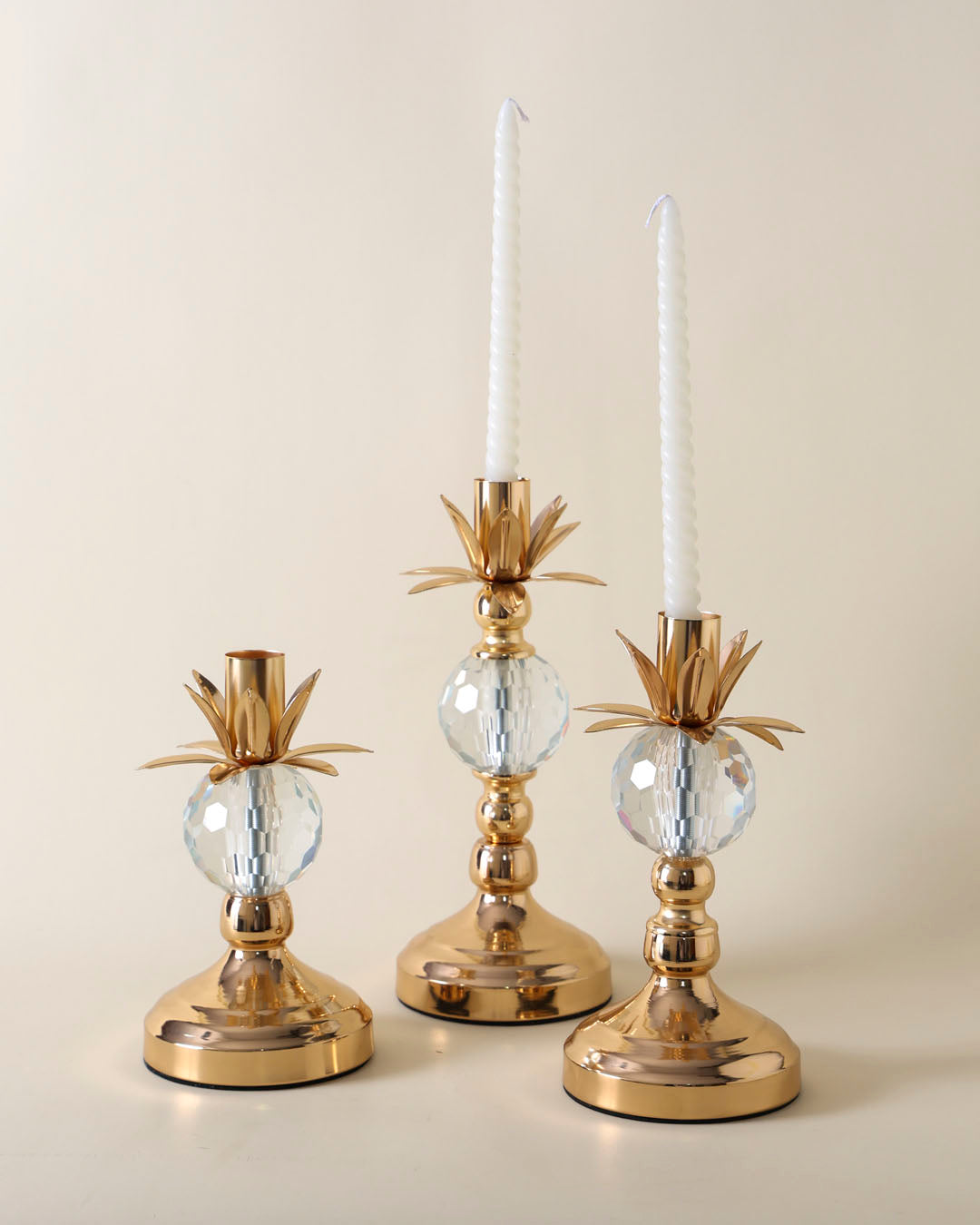 Gilded Charm Candle Holder - Set Of 3